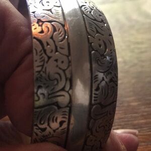 ETCHED Silver Cuff